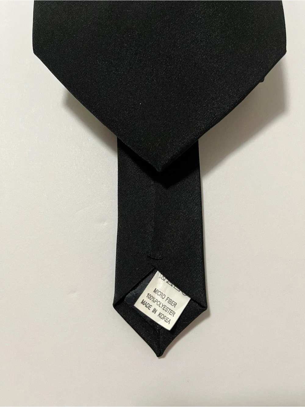 Black Embroidered Knight Tie Classic Microfiber